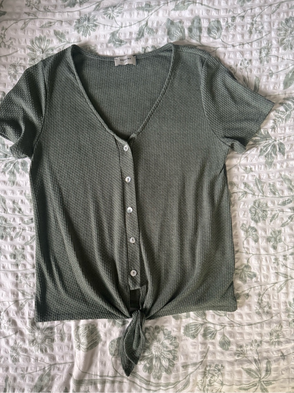 Hem & Thread Front Tie Top